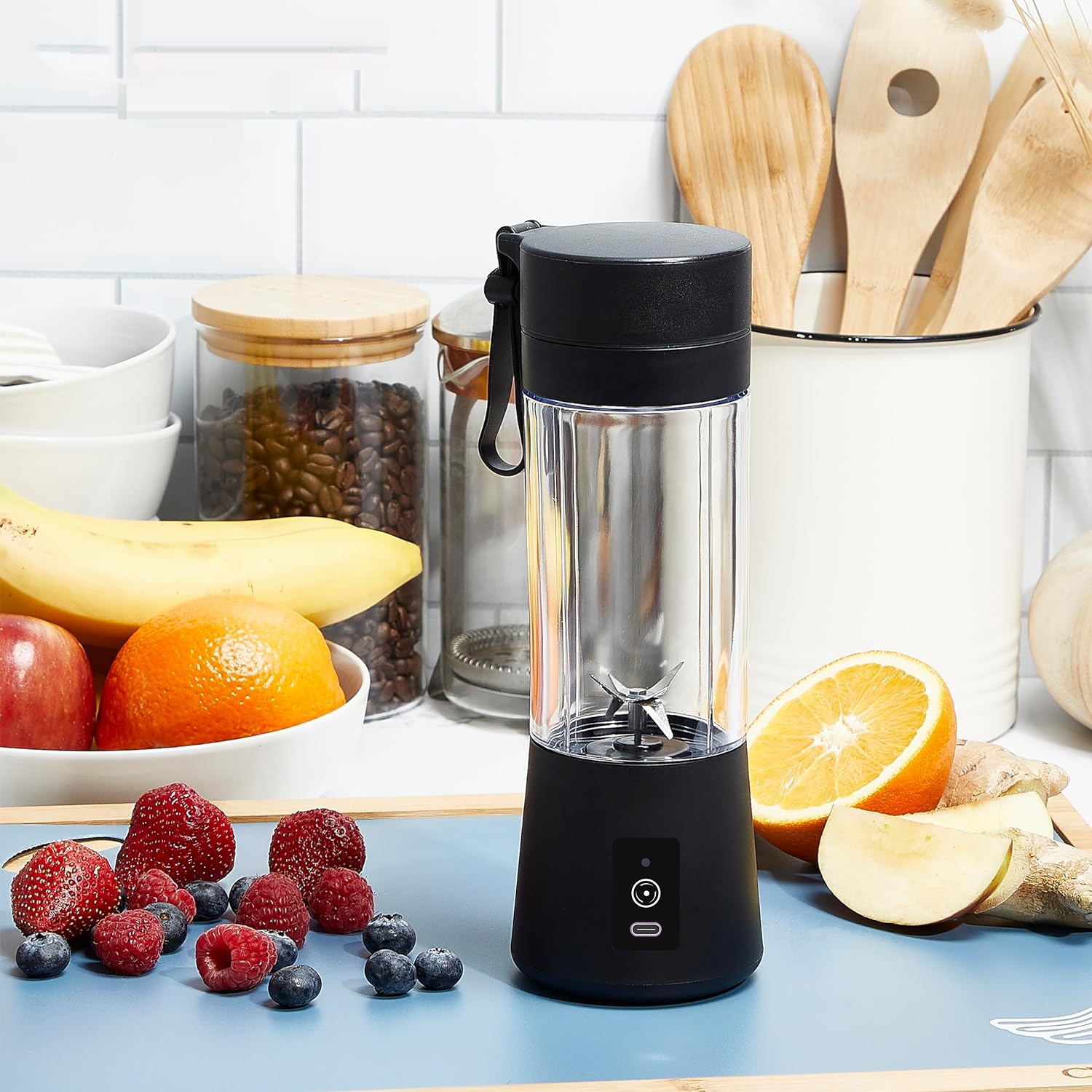 Kitchen Appliances - Blender Portabel USB 380ml, 6 Mata