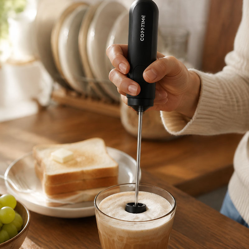 Electric Milk Frother Handheld - Alat Pembuat Buih Susu Elektrik, dengan
