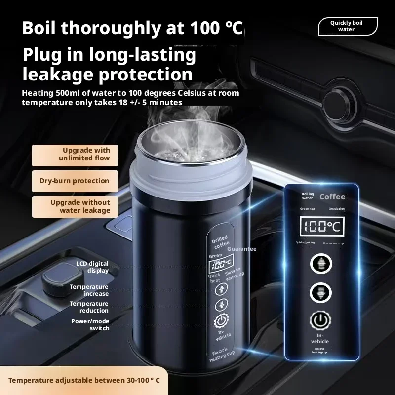 Electric Kettle Temperature Control - Ketel Listrik Mobil Musim Dingin 12V/24V