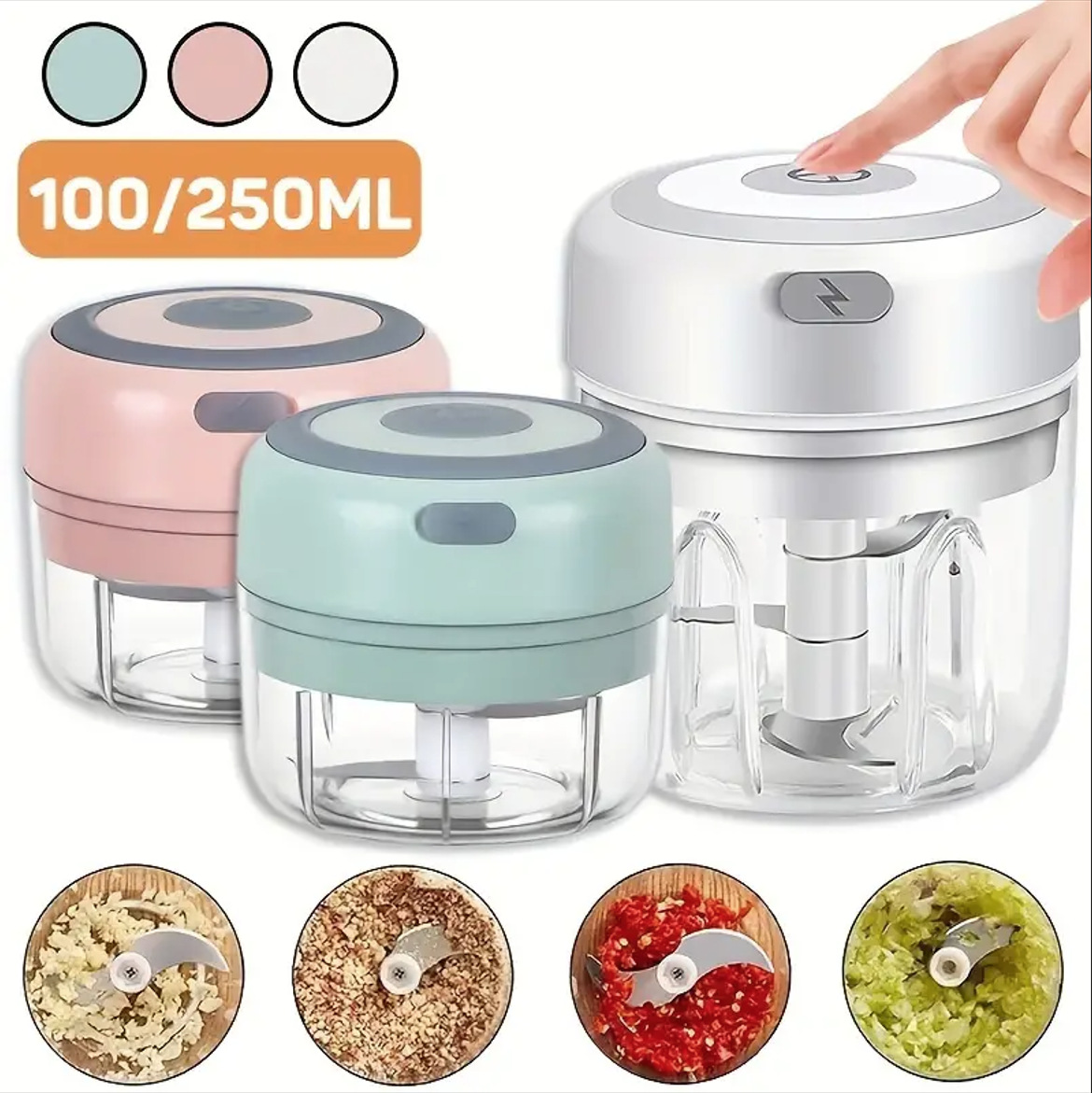Portable Blender Usb Rechargeable - Alat Pemotong Bawang Putih Elektrik Multifungsi