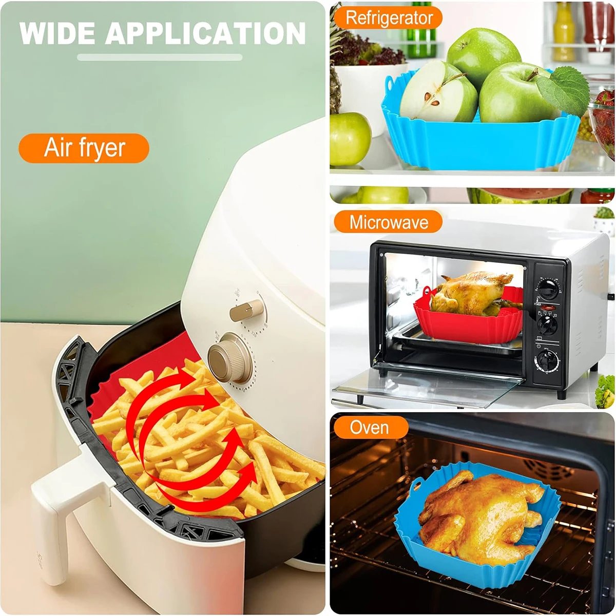 Panci Pelapis Silikon untuk Ai - Air Fryer Silicone Pot Liner ulasan dan harga