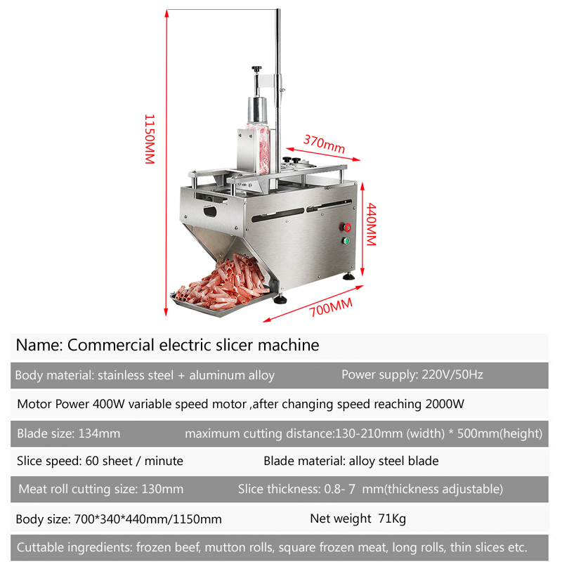 Mesin Pemotong Daging Elektrik - Automatic Meat Slicer Home ulasan dan harga